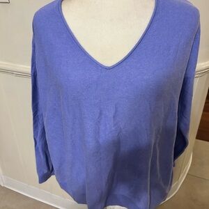 NWT J. Jill Lavender V-Neck 3/4 Sleeve Sweater Size Medium Petite
